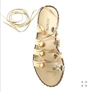 J Crew new studded lace up gladiator sandals